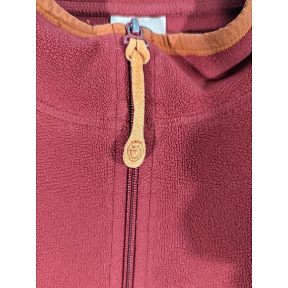 Life Is Good Red Fleece 1/4 Zip Long Sleeve Pullover Sweatshirt Men Size L - Picture 3 of 6